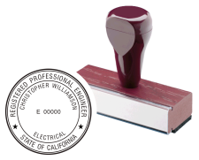 California Professional Engineer Seal Rubber Stamp Custom